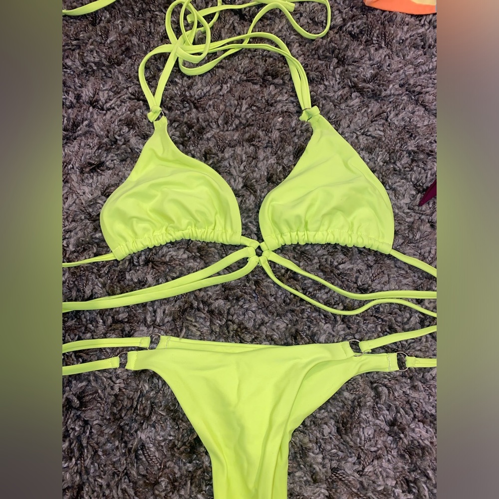 Neon yellow bikini